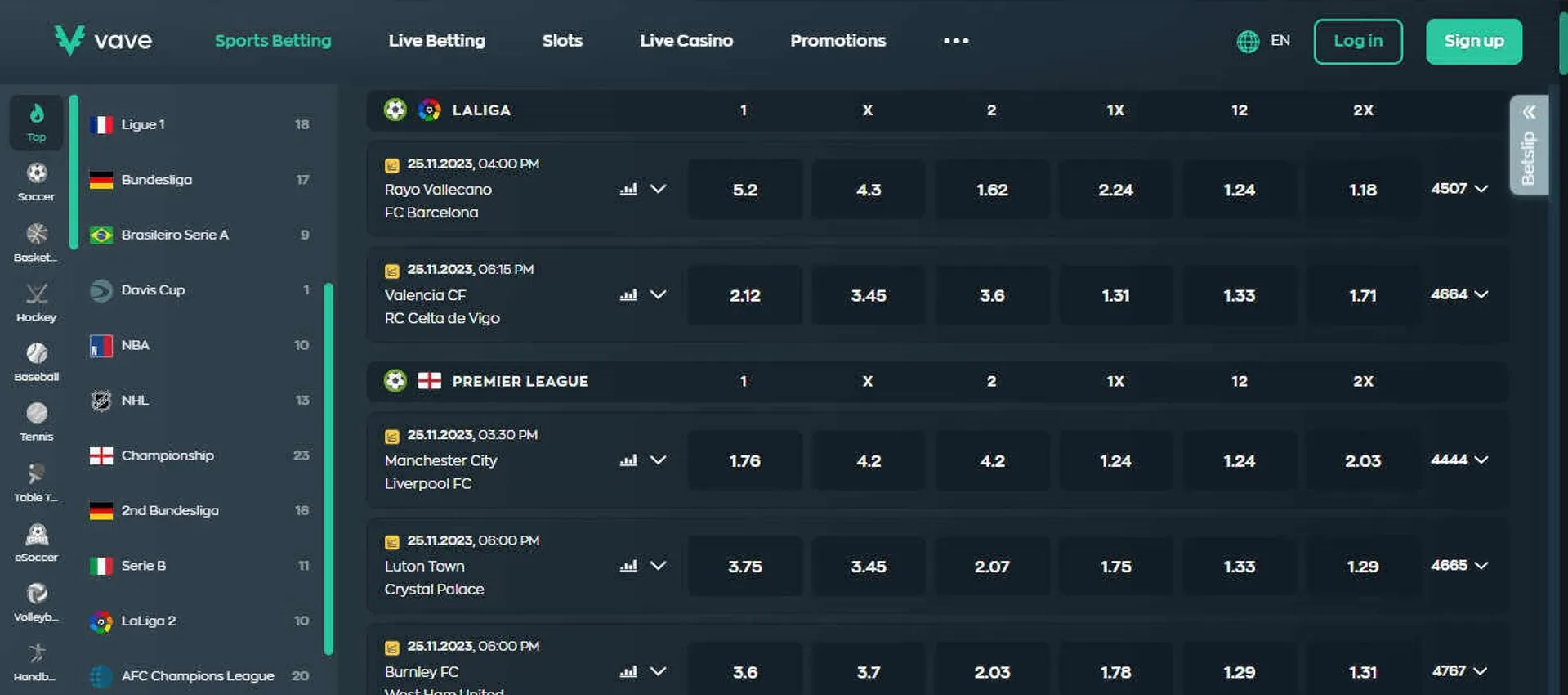 Sports bet app